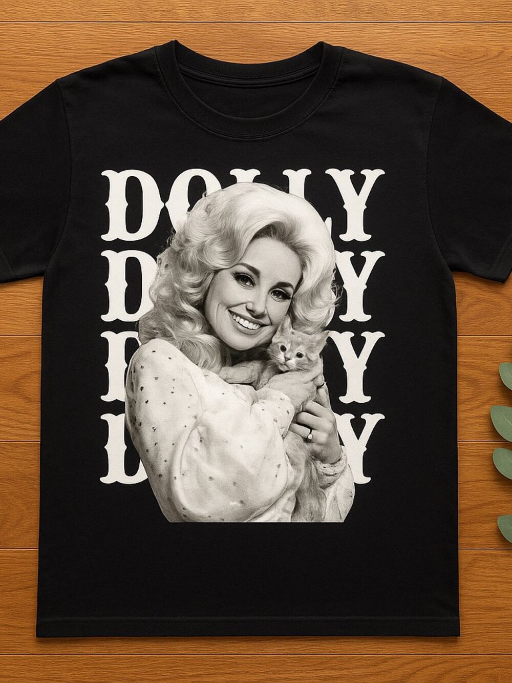 Vintage Photo Repeat Text Portrait Graphic Tee Black White Retro
